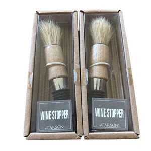 2 Carlson Wine Stopper Shaving Brushes *New*